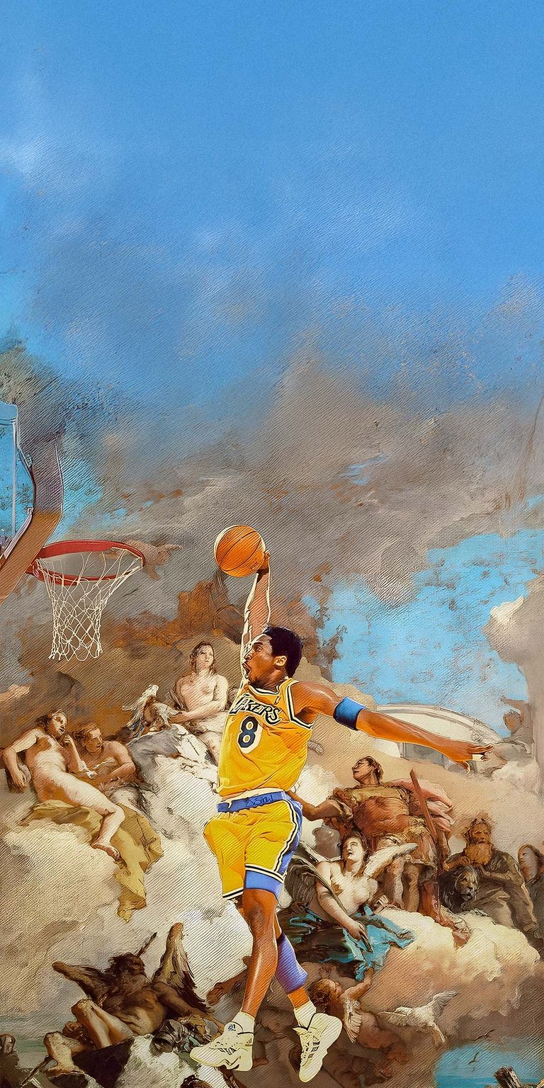 Kobe Bryant paint art dunk 4k wallpapers