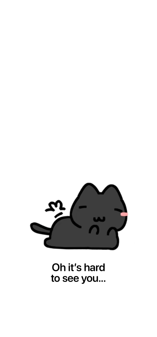 Cute cat couple with oh it's hard to see you quote matching wallpaper