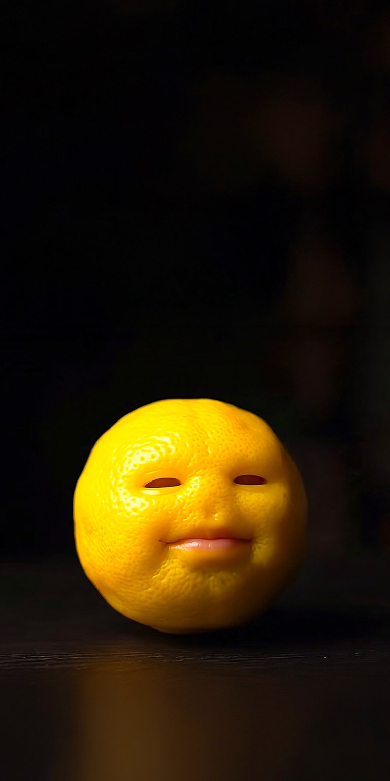 AI lemon wallpaper iPhone 4K