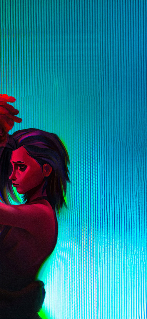 Ekko and Jinx couple matching wallpaper iPhone 4K