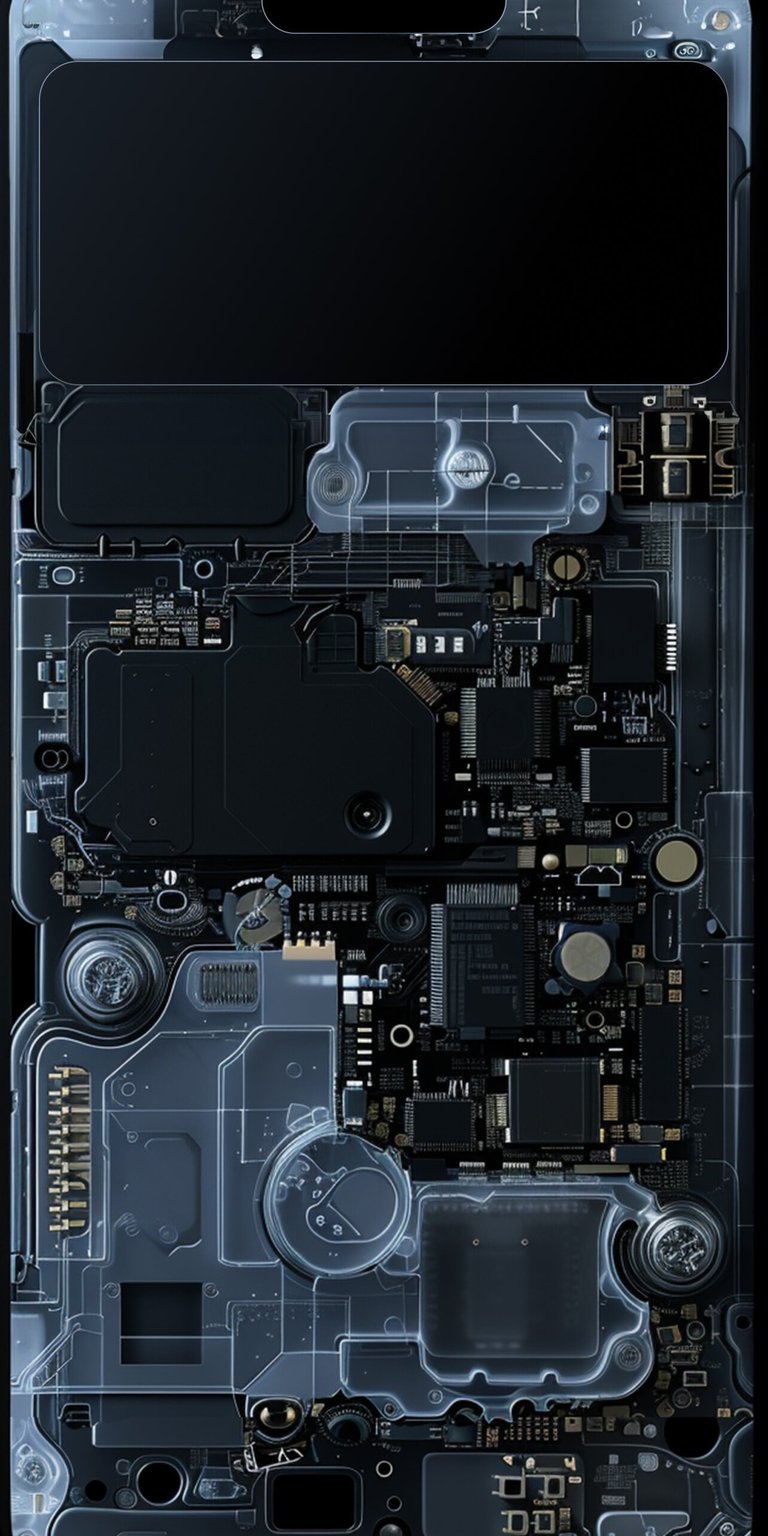 Electronics of the phone inside wallpaper