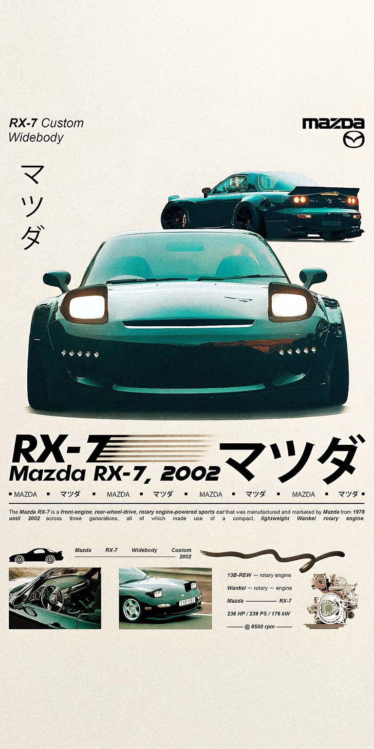 RX7 poster wallpaper iPhone