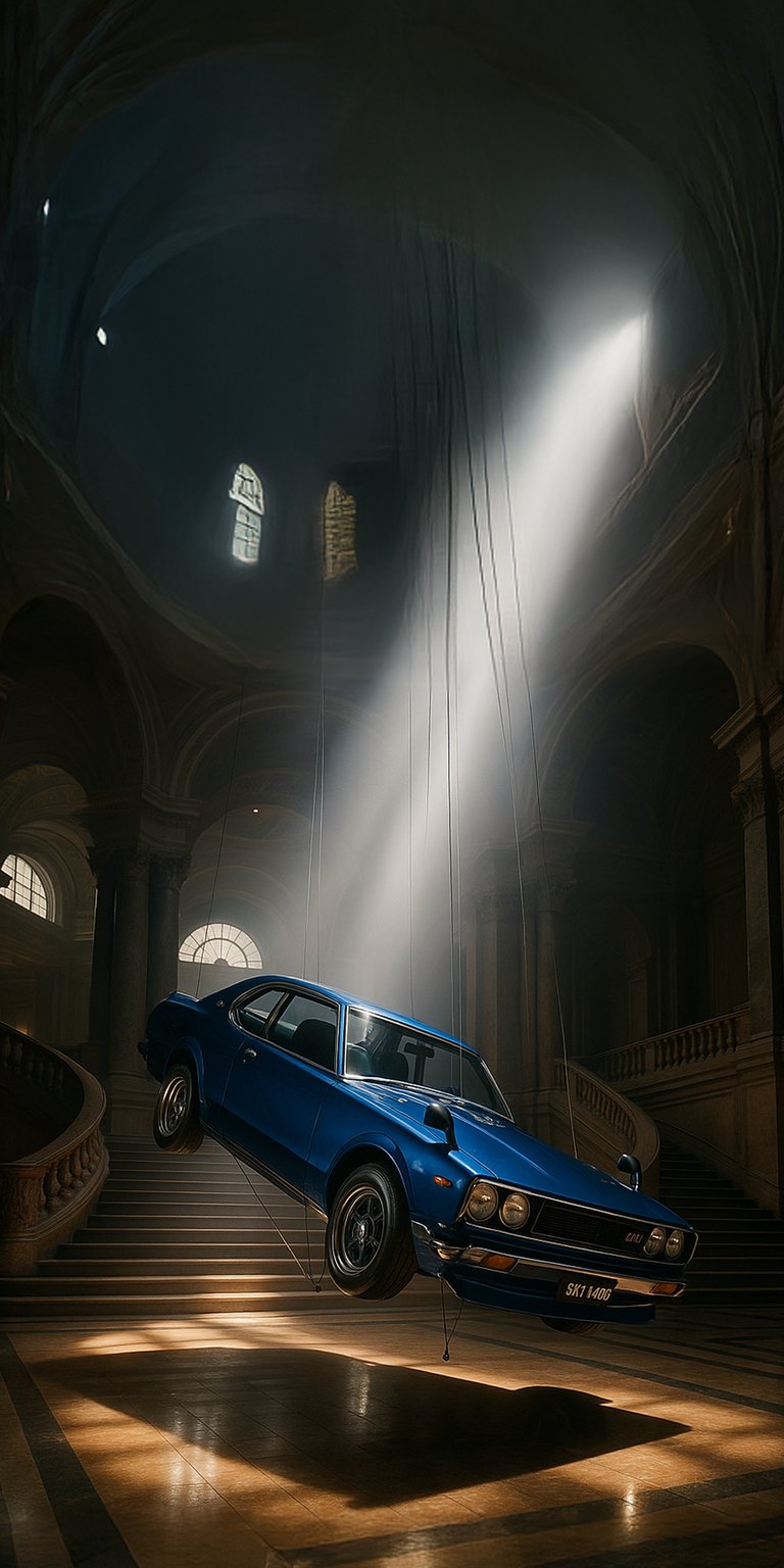 240k GTR in museum wallpaper iPhone 4K