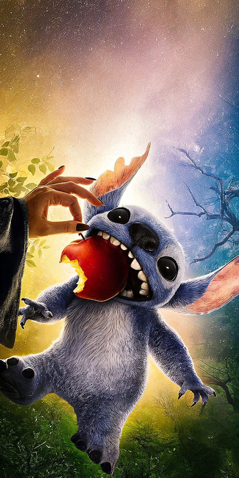 Stitch Snow White theme wallpaper iPhone 4K