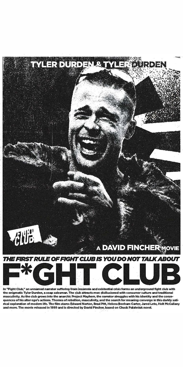 Fight Club Movie Tyler Durden poster black and white wallpapers