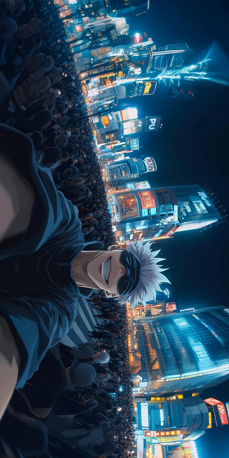 Gojo Satoru selfie wallpaper for iPhone 4K