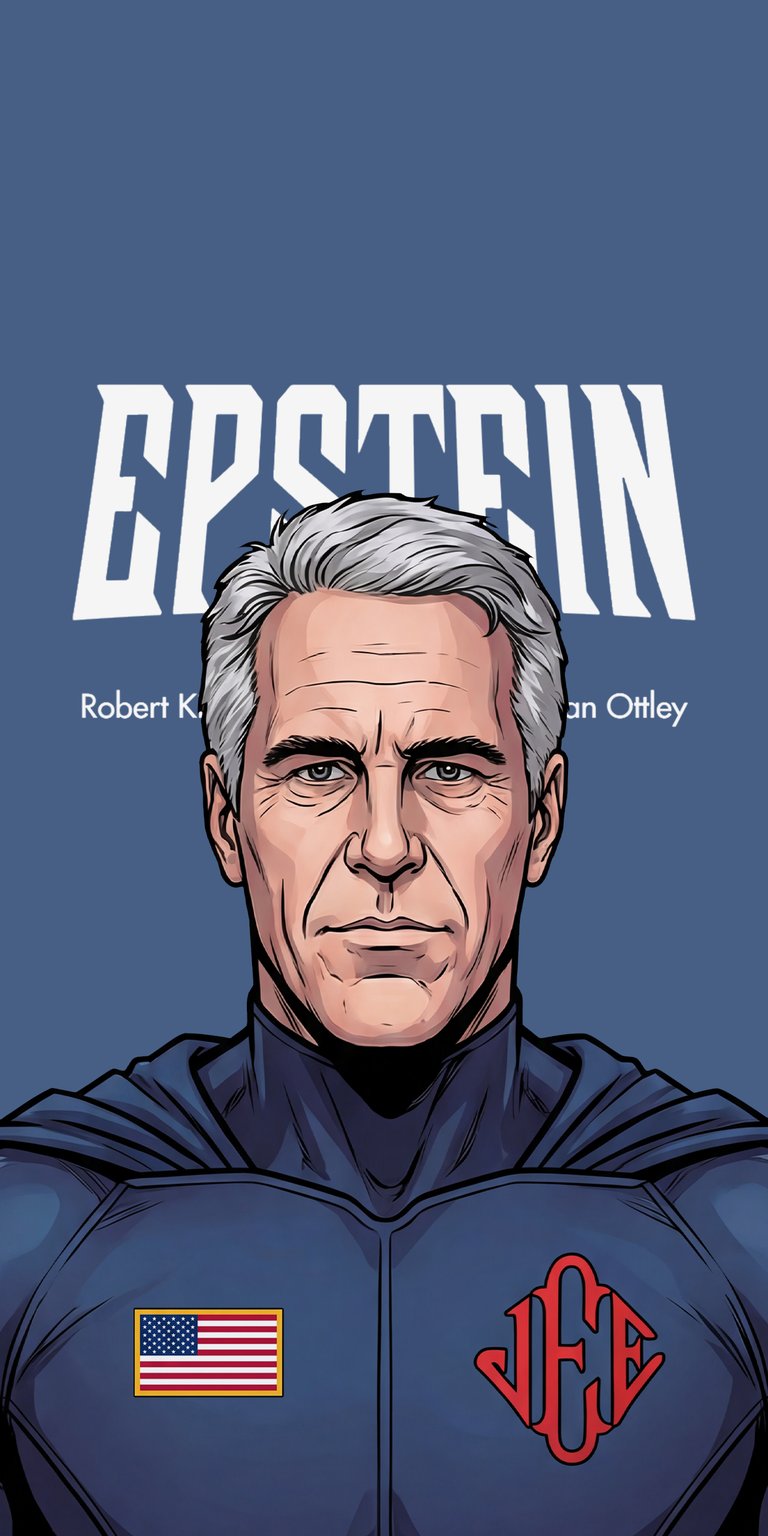 Get this Epstein 4K wallpaper for your iPhone! This wallpaper features Epstein with striking white hair, wearing a superhero suit with the American flag.