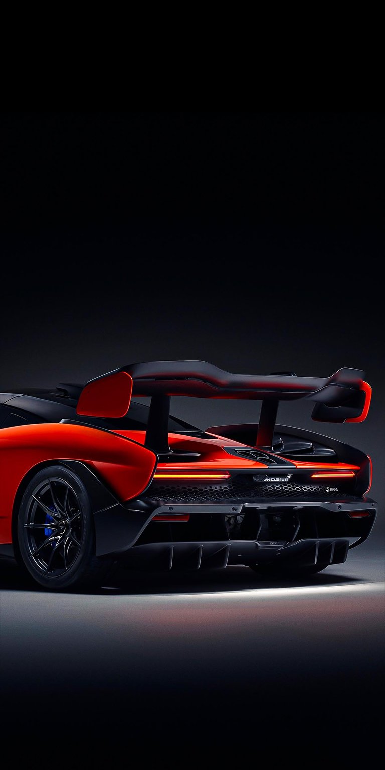 McLaren Senna rear spoiler wallpaper 4K iPhone
