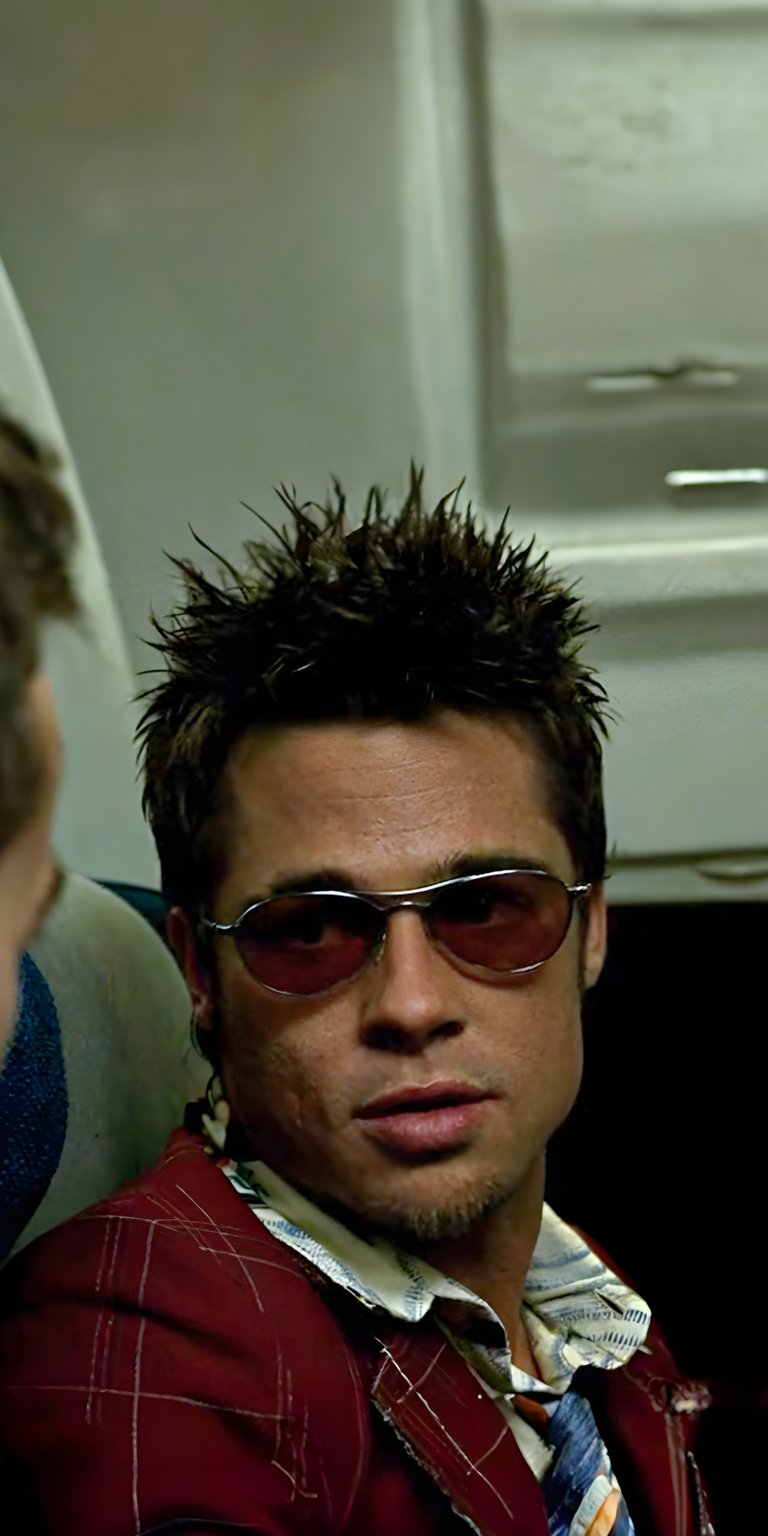 Tyler Durden Spiky Hair wearing sunglasses wallpaper