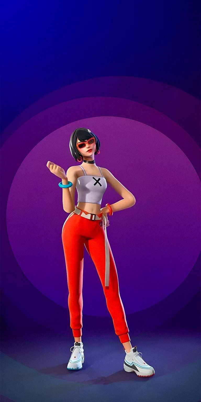 Evie purple background wallpaper 4k