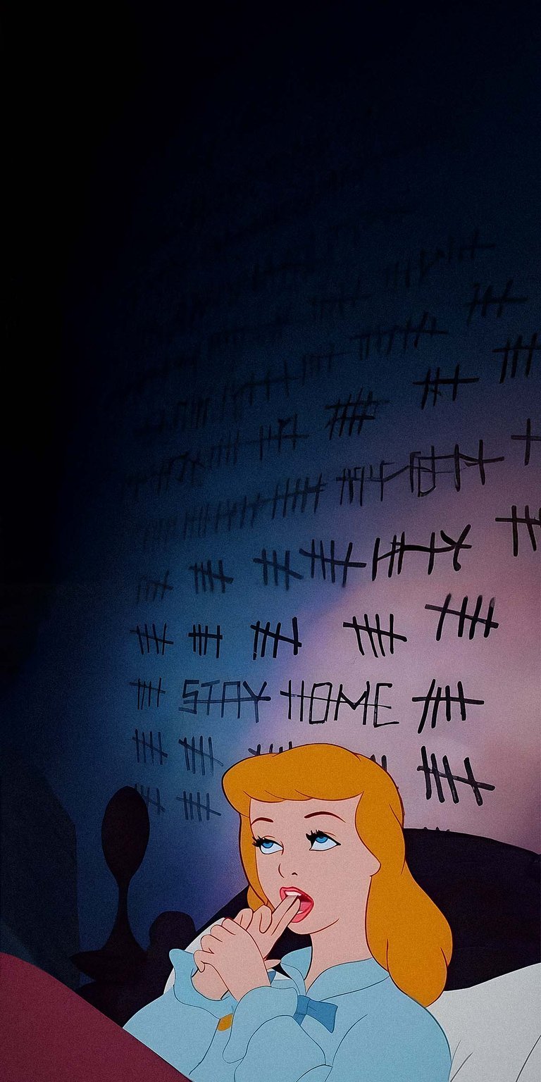 Sleeping beauty suicide joke in his bedroom wallpaper