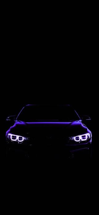 BMW M5 angel eyes black 4K wallpaper for mobile