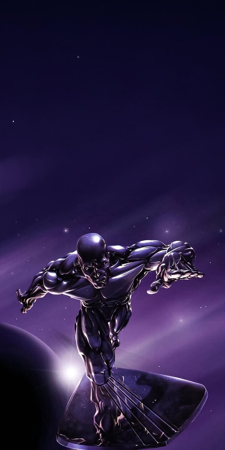 Silver Surfer in space iPhone wallpaper 4K