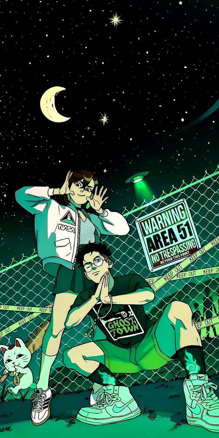 Ken Takakura and Momo Ayase in area 51 Anime Wallpaper HD