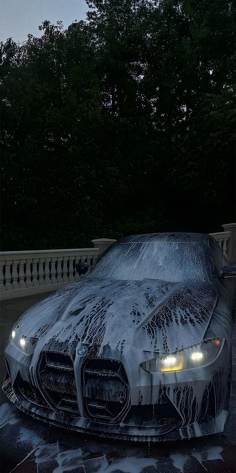 BMW M3 foam wash wallpaper HD iPhone