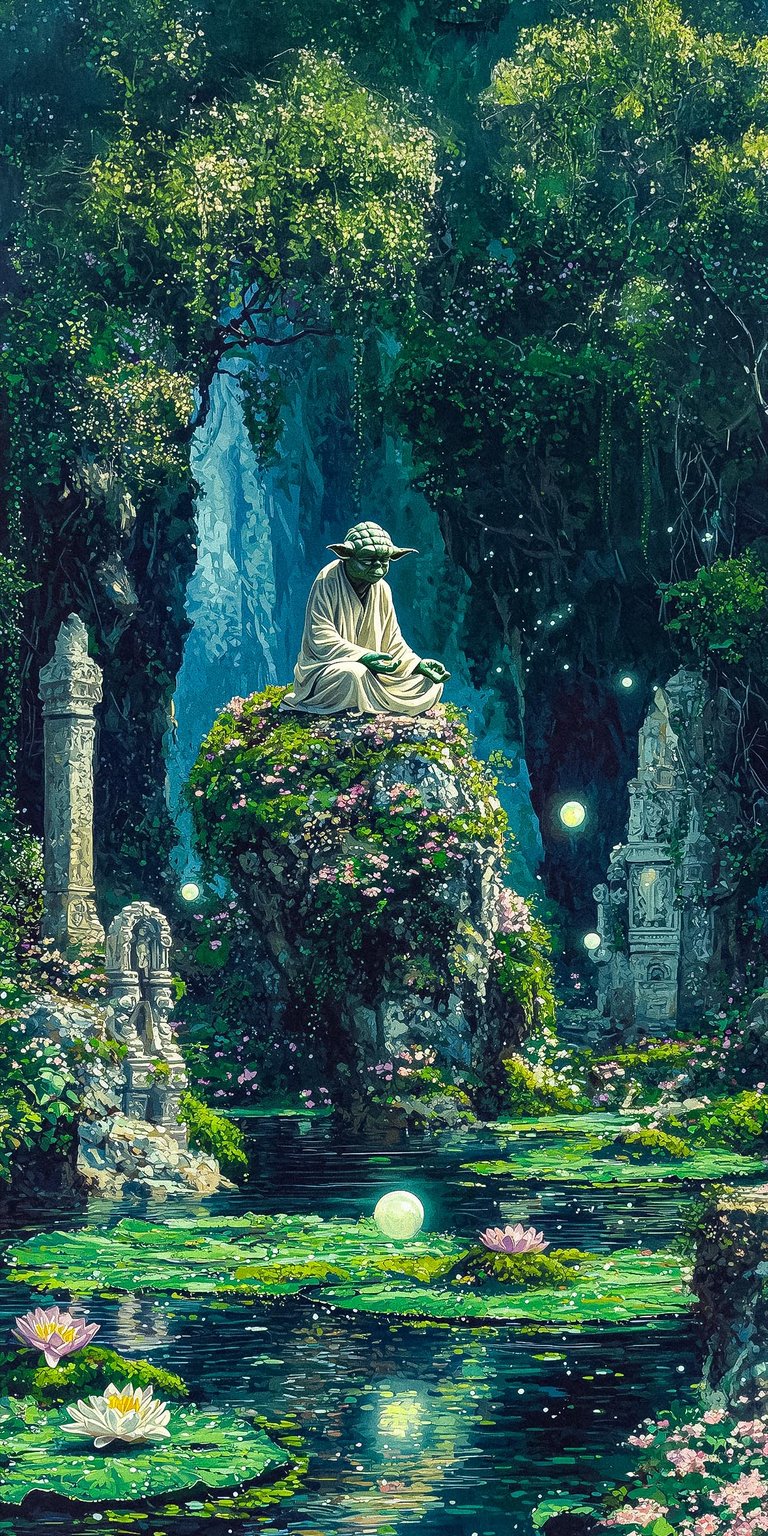 Yoda Star Wars art iPhone wallpaper 4K