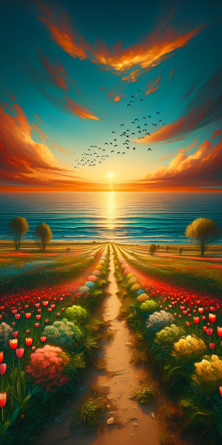 Sunset on the beach wallpapers