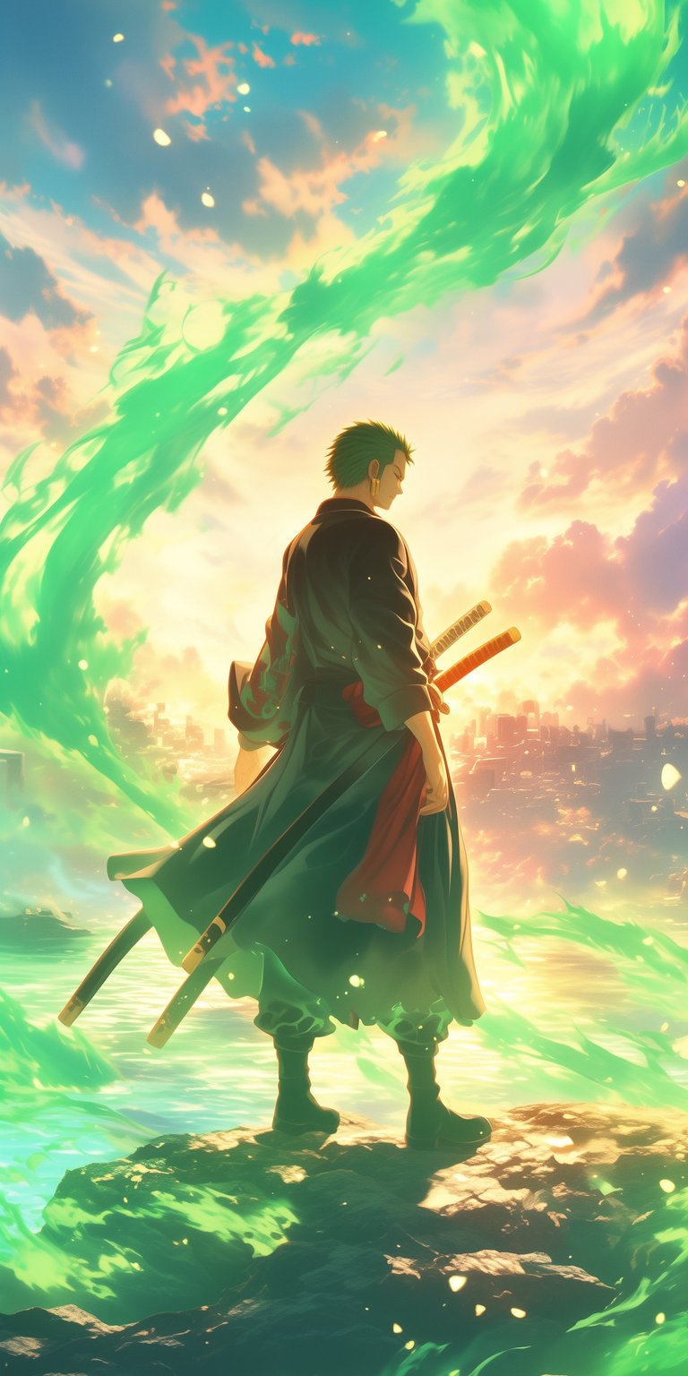 Roronoa Zoro aura wallpaper iPhone