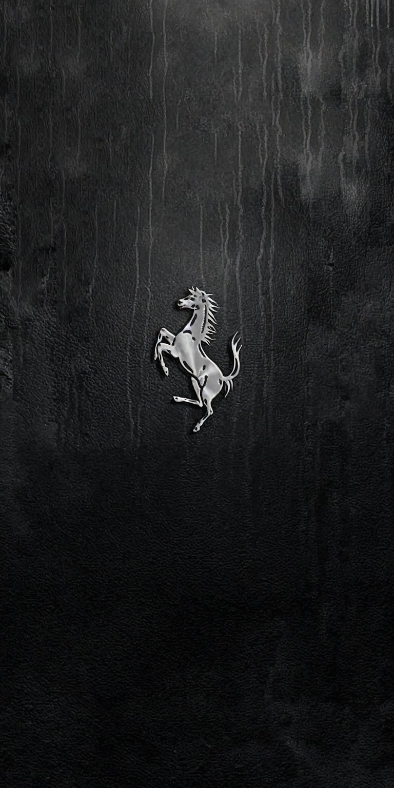 Ferrari horse logo gray textured background iPhone wallpaper HD