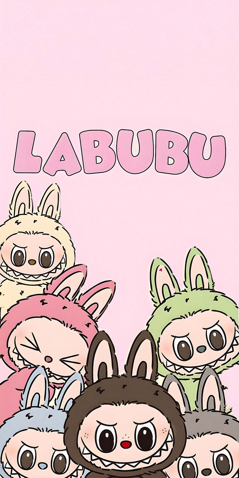 Labubu variants wallpaper HD iPhone