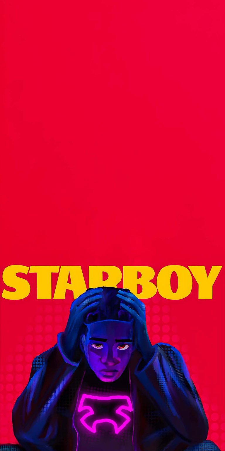 Spiderman Miles Starboy wallpaper iPhone 4K