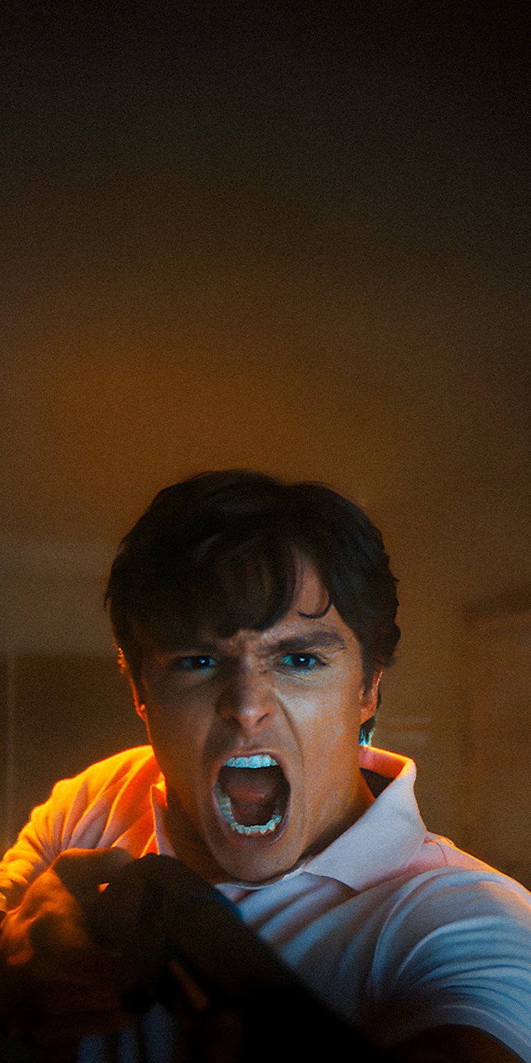 Lyle Menendez shouting wallpaper