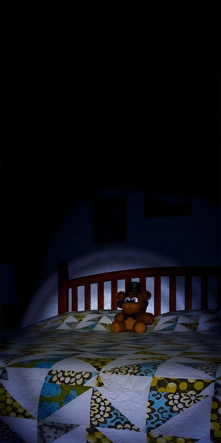 Freddy's teddy on bed wallpaper