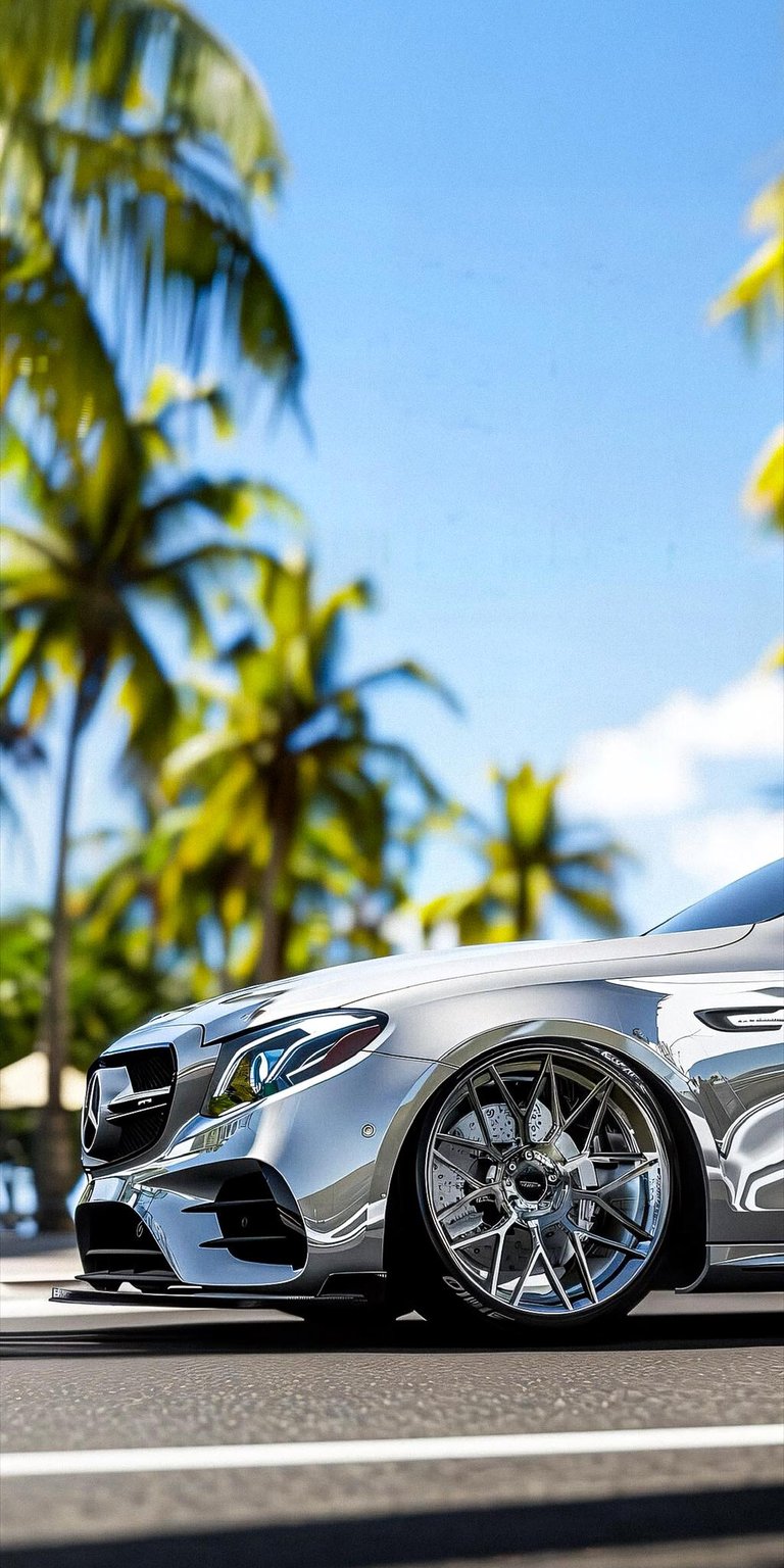 C63 AMG Chrome Wallpaper HD