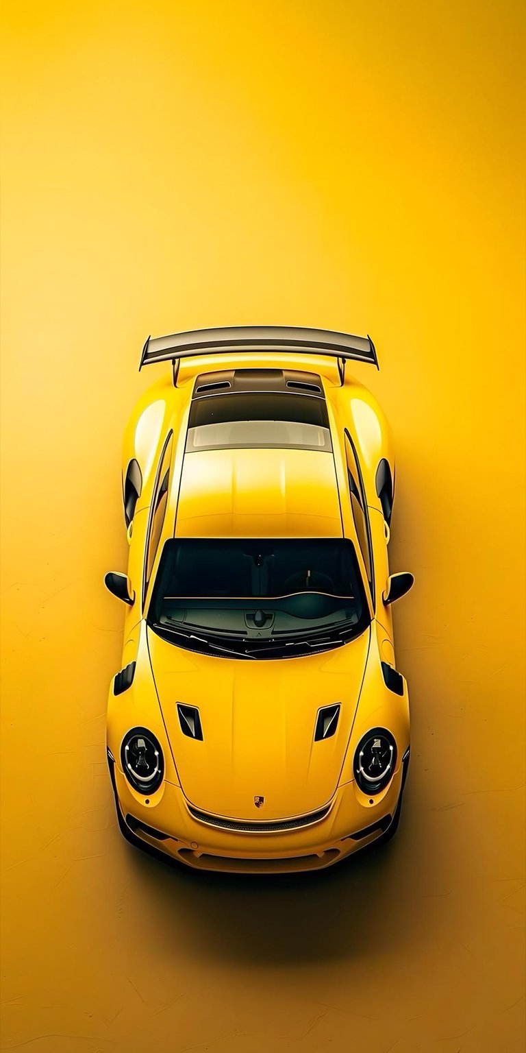 Yellow cute Porsche 911 GT3 wallpaper HD