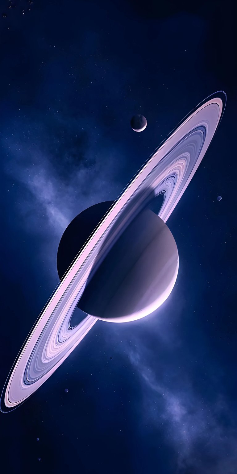 Saturn rings iPhone wallpaper 4K