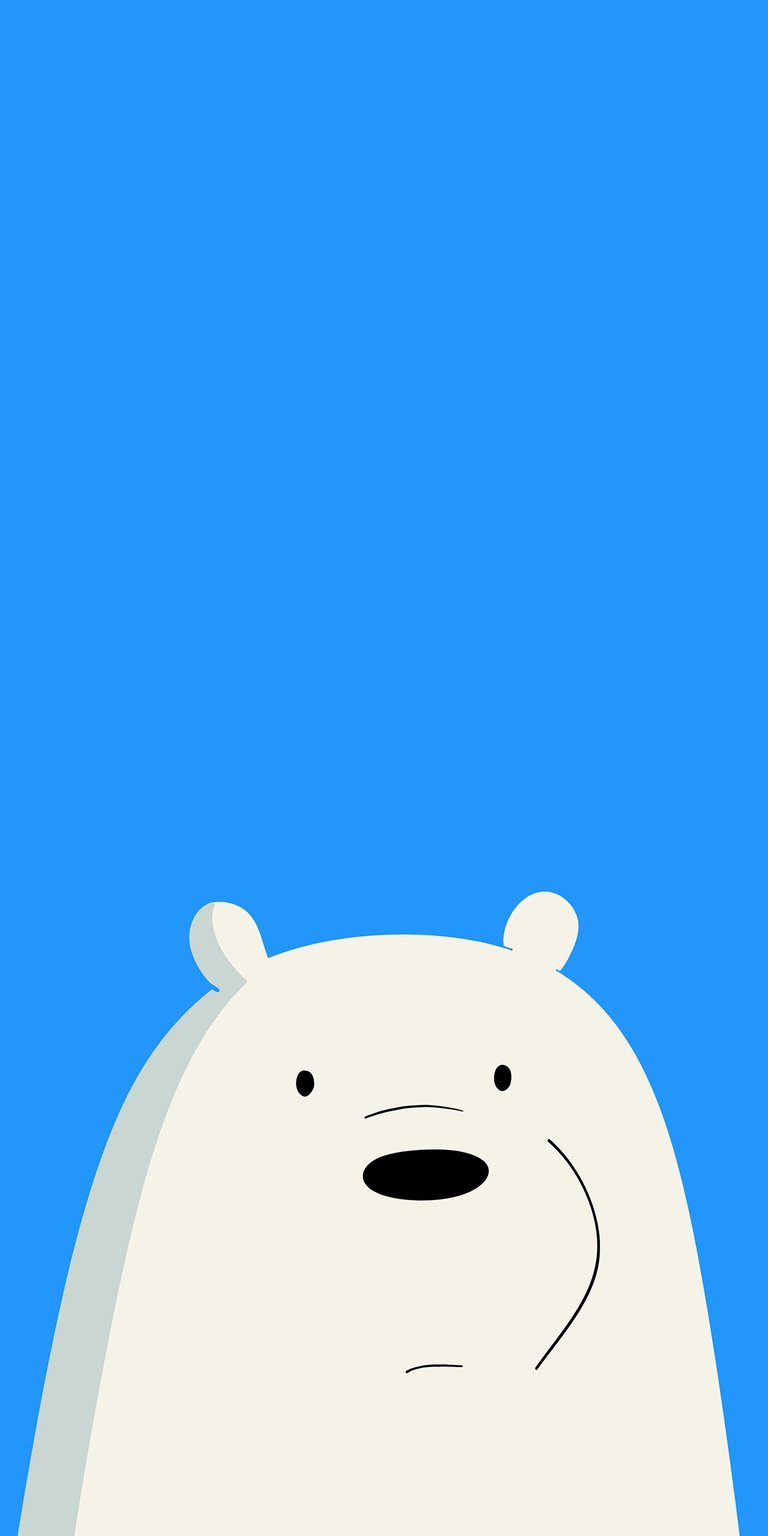 This We Bare Bears Ice Bear 4K wallpaper is perfect for your iPhone! Featuring a minimalist style, the wallpaper showcases Ice Bear's fluffy white fur and the clean, bold blue background.