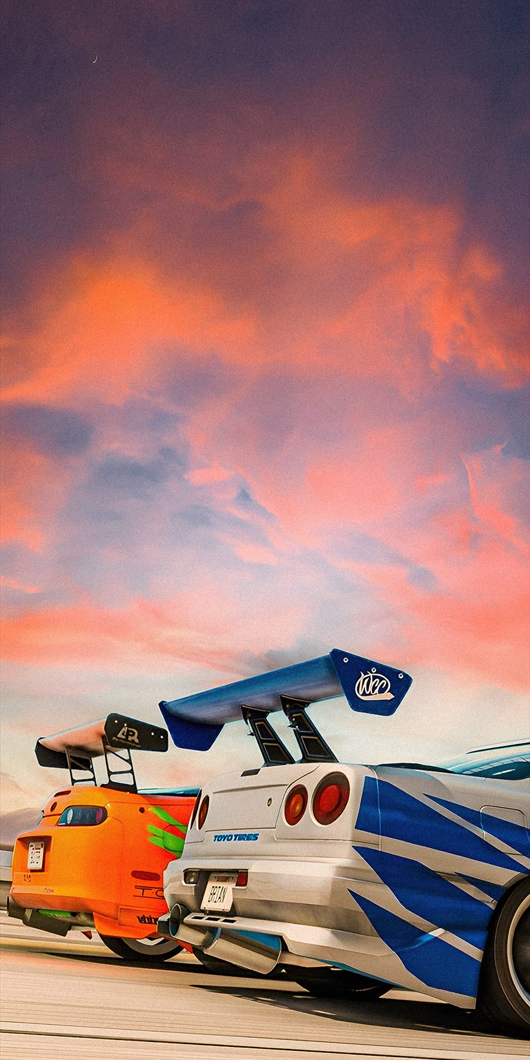 Skyline and Supra wallpaper iPhone