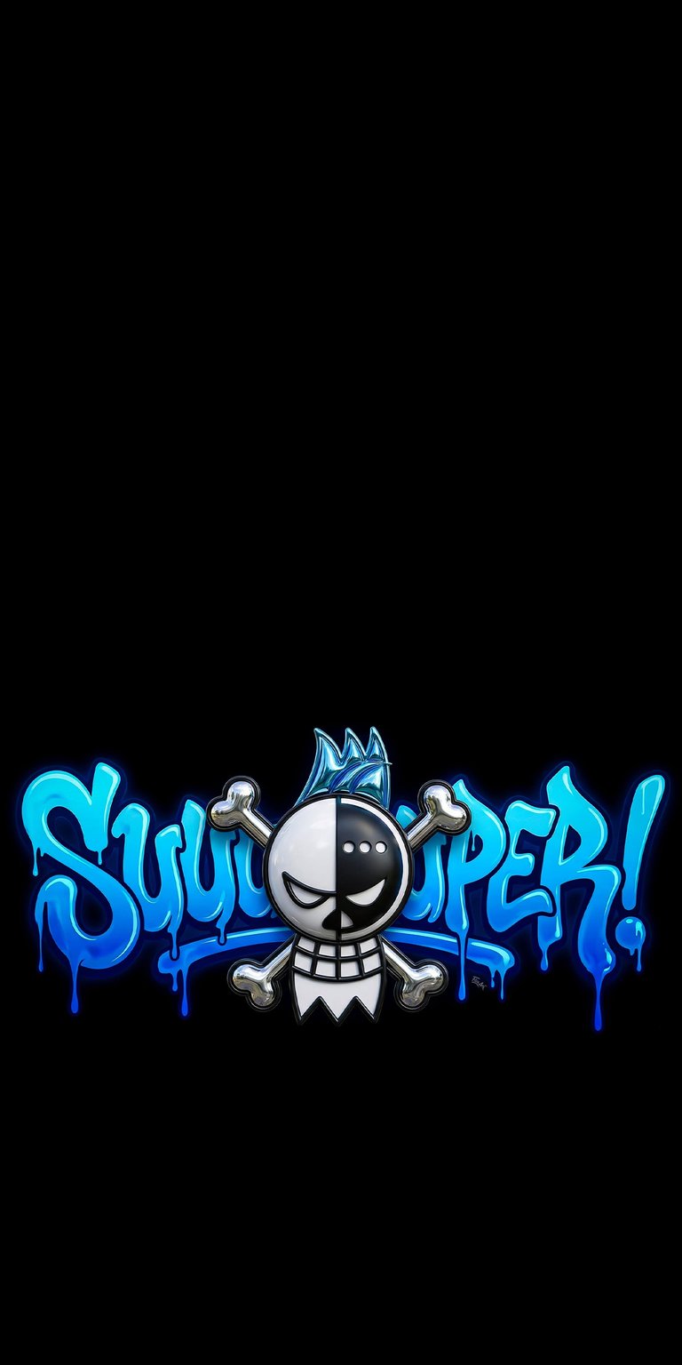 Get this awesome Skull Trooper wallpaper for your iPhone in stunning 4K resolution! The skull is split black and white and has a blue dripping border.