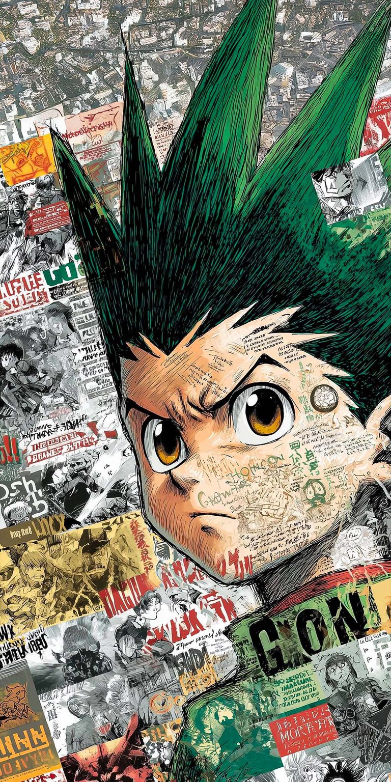 Gon Freecss poster art wallpaper iPhone 4K