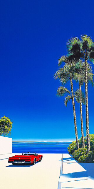 Pixel art beach wallpaper iPhone 4K