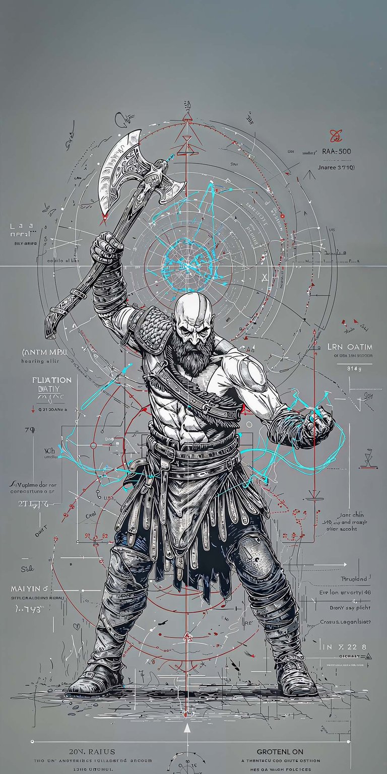 Kratos God of War art iOS wallpaper HD