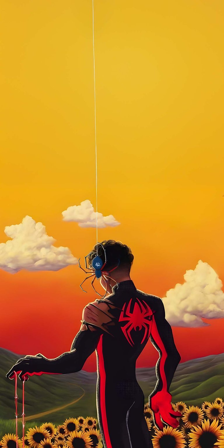 Spiderman Miles art wallpaper 4K iPhone