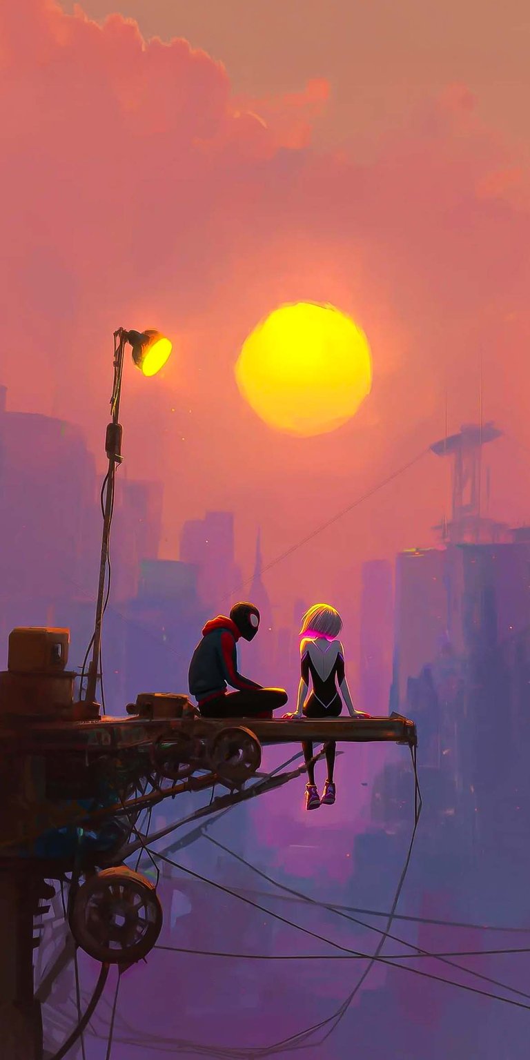 Miles and Stacy wallpaper 4K iPhone