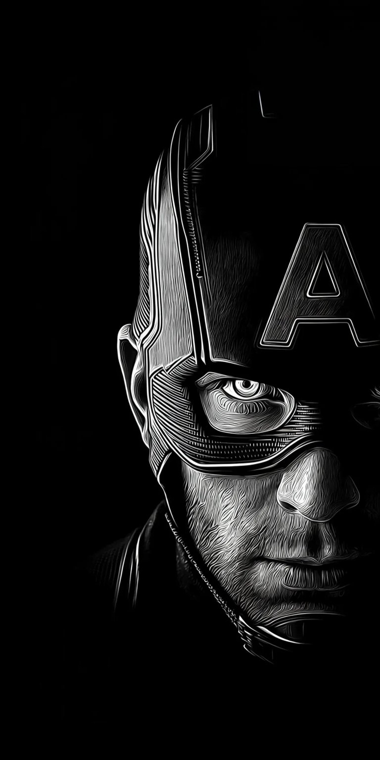 Captain America dark iOS wallpaper 4K