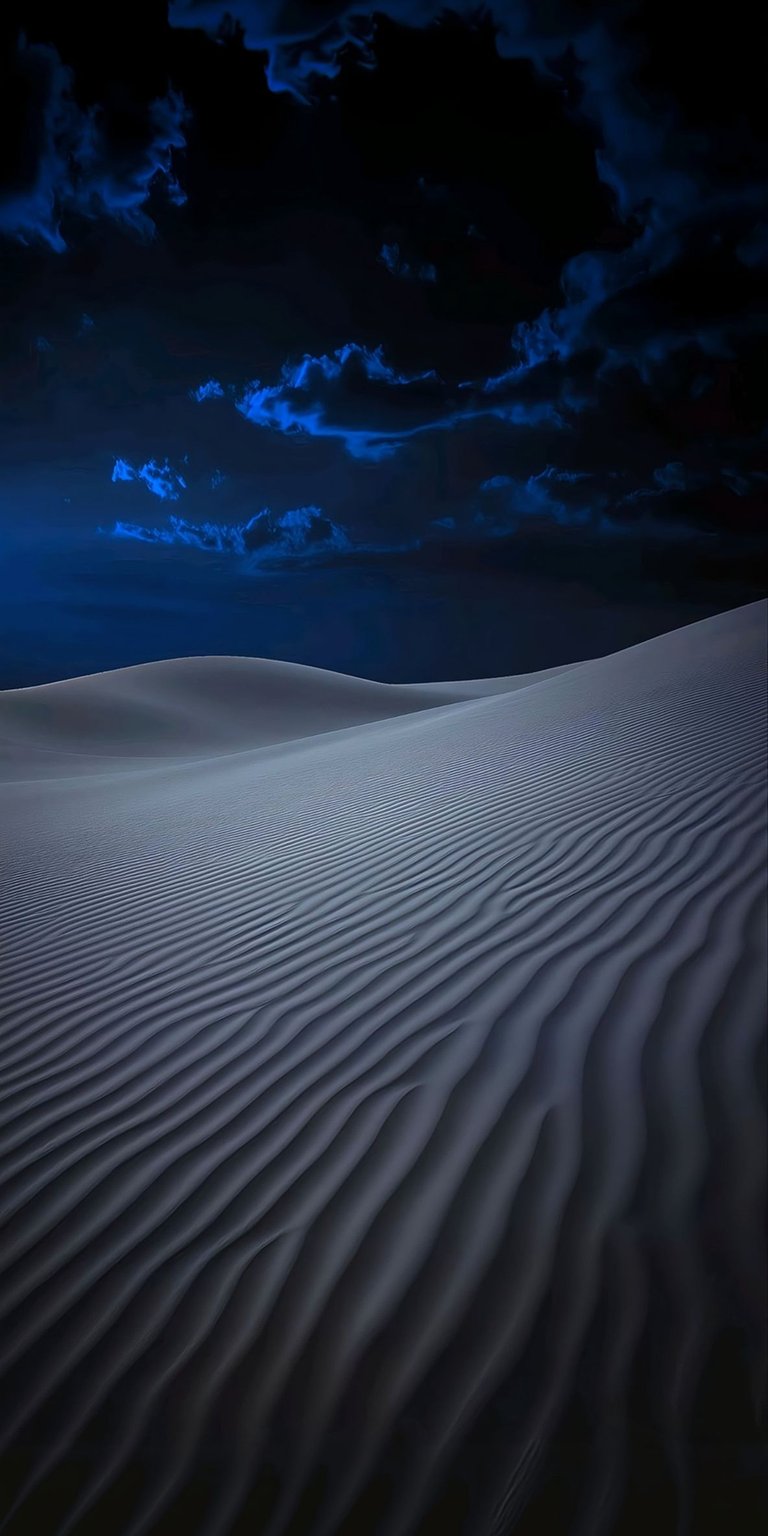 This 3D spatial wallpaper brings depth to your iPhone with a layered sand dune desert scene and integrated clock interface. Experience a dynamic mobile wallpaper featuring soft night lighting and realistic grainy textures that move with your device.