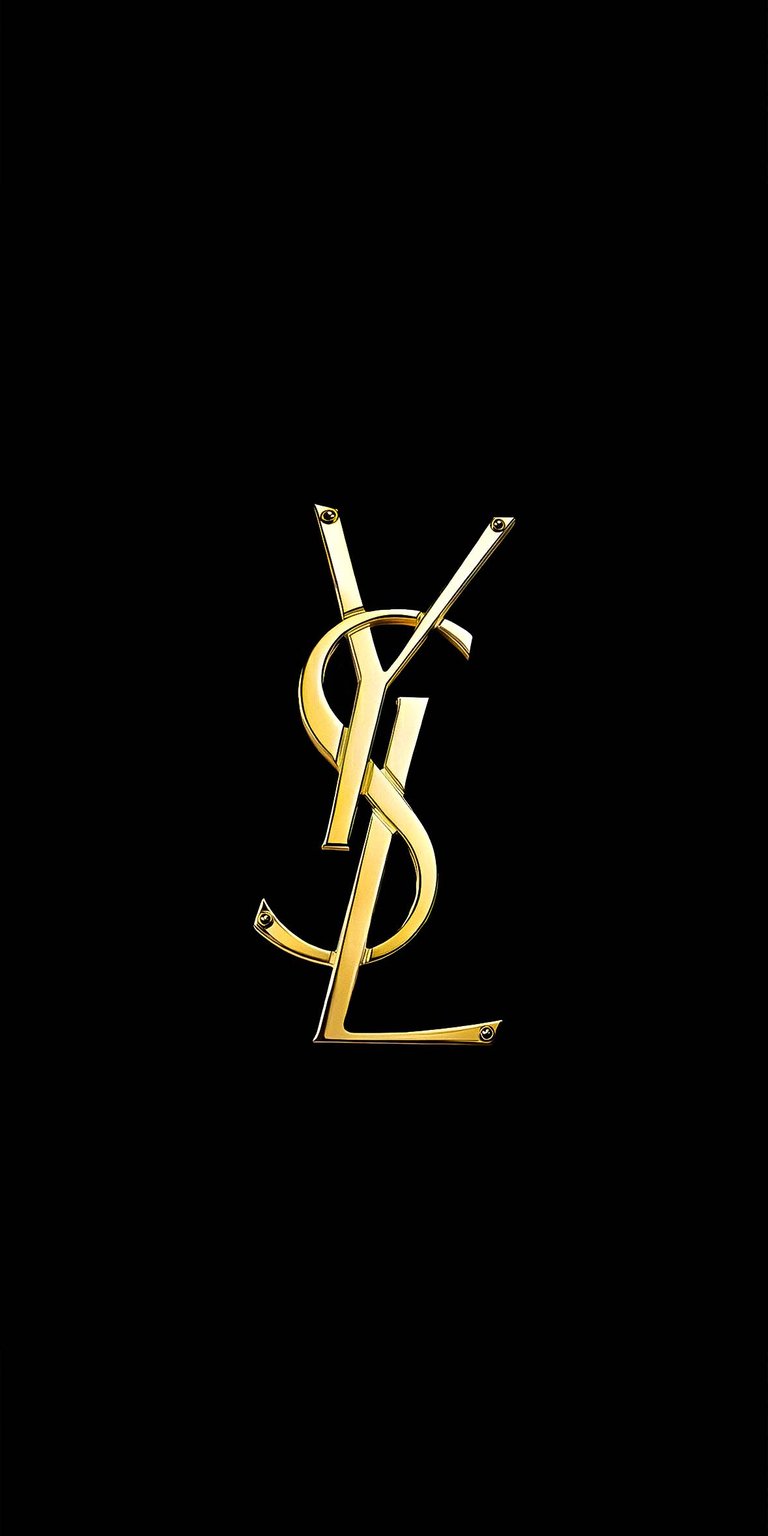 Yves Saint Laurent gold metal logo wallpaper in HD