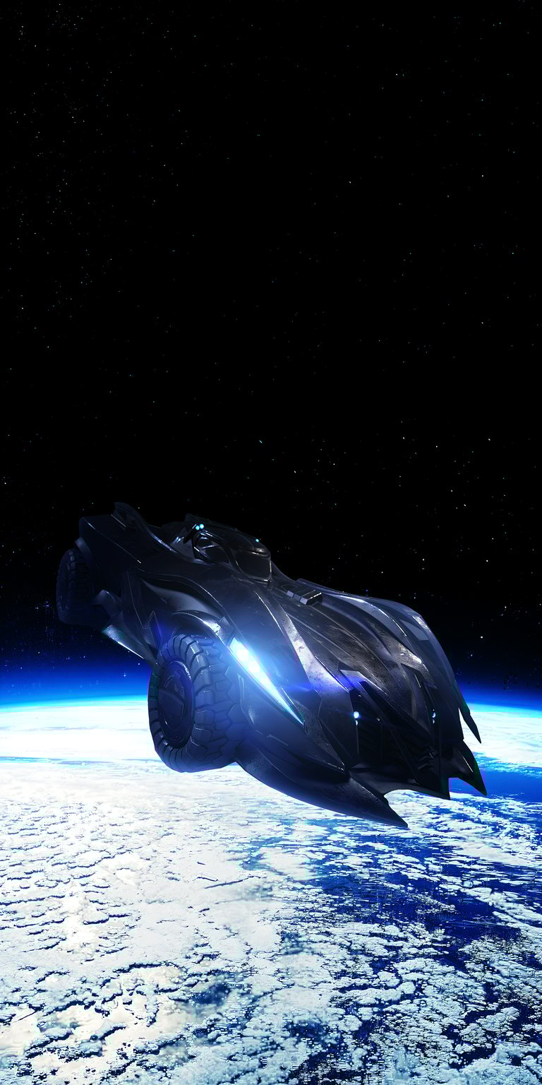 Car in Space 3D wallpaper for iPhone