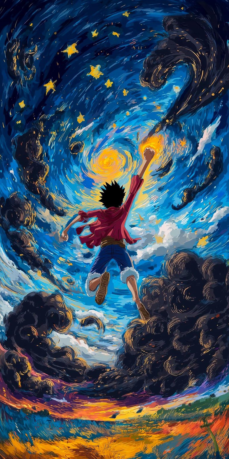 Luffy painting art iPhone wallpaper 4K