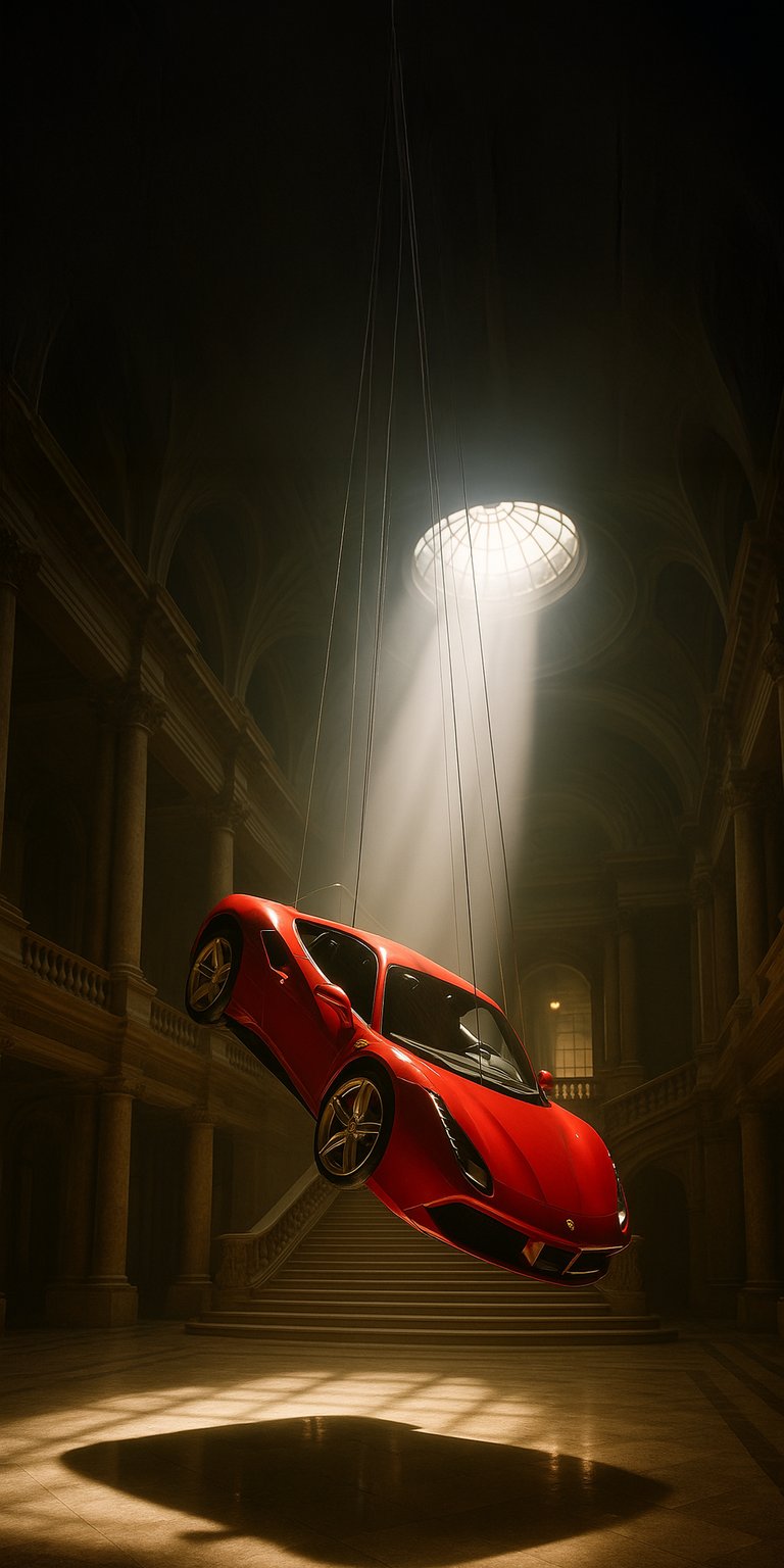 Ferrari 458 in museum wallpaper iPhone 4K