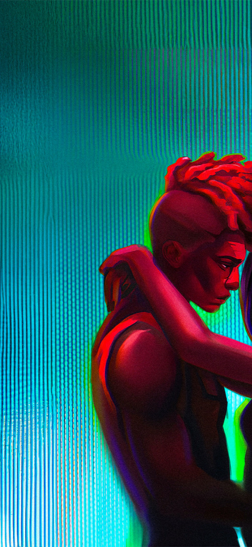 Ekko and Jinx couple matching wallpaper iPhone 4K
