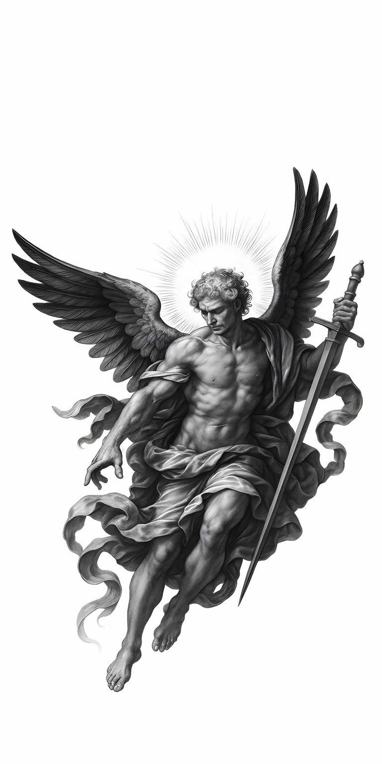 Angel 4K wallpaper featuring a detailed monochrome winged sculpture with strong classical anatomy and sharp shading. This wallpaper gives your iPhone a bold artistic look with clean contrast, perfect for Aesthetic wallpapers lovers.