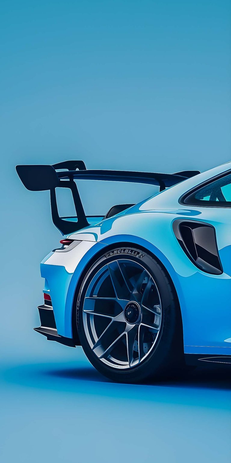 Porsche 911 GT3 rear spoiler for phone wallpaper 4K