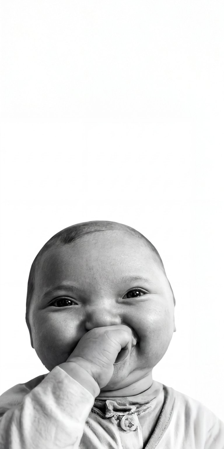 This image shows a non-celebrity baby whose picture has become a popular internet meme in full 4K detail