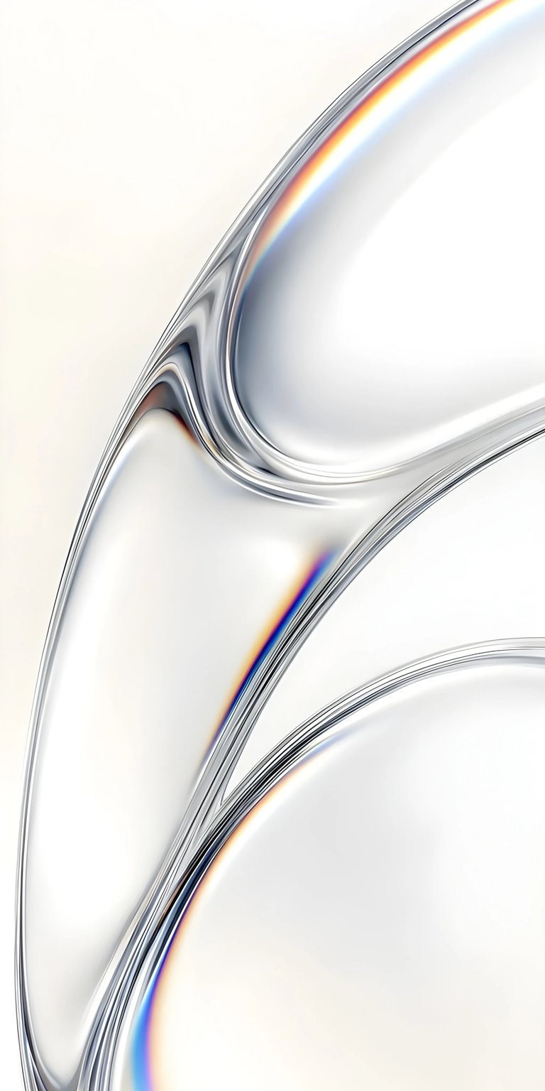 Download this stunning Chrome Curves 4K wallpaper for your iPhone, featuring smooth, metallic lines. This wallpaper showcases subtle rainbow iridescence and a clean, modern design that will elevate your device's aesthetic.