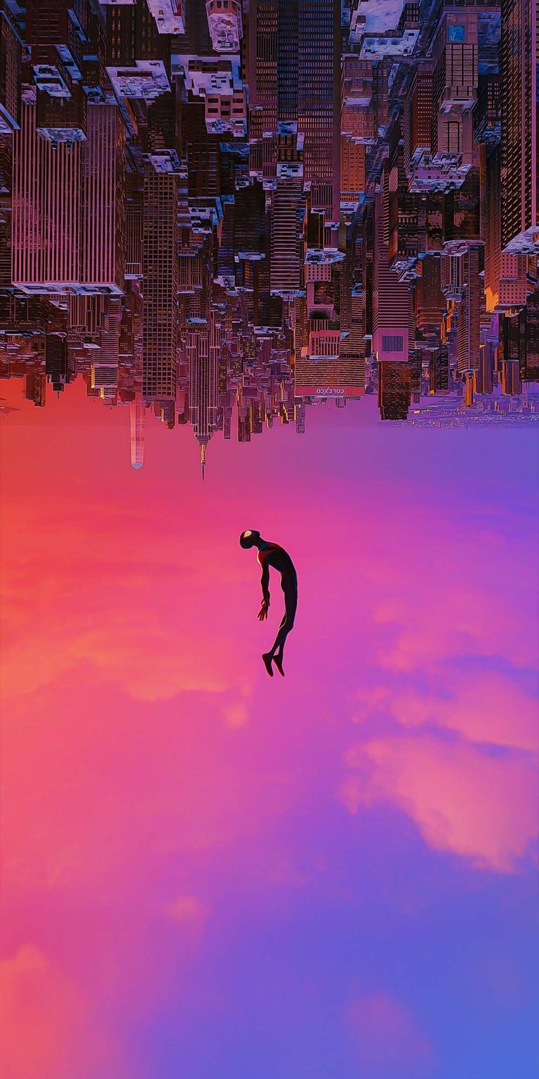 Spiderman Miles fall wallpaper HD iPhone